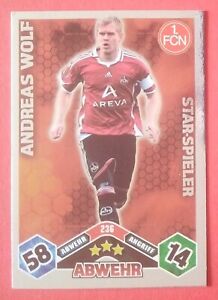 TOPPS Andreas Wolf FC Nürnberg Star Spieler Bundesliga 2010/11 Match Attax Card