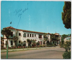 The Hilton ""By the Sea"" Santa Barbara California Chrom Postkarte - Bild 1 von 2