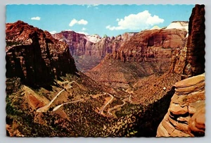 Switchbacks Zion Mt. Carmel Highway Nationalpark Utah Vintage Postkarte ohne Post - Bild 1 von 2