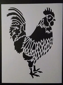 Bauernhofhahn Hähne Landvogel Huhn 8,5"" x 11"" Schablone SCHNELLER KOSTENLOSER VERSAND - Bild 1 von 1