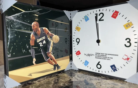 Kobe Bryant Clock, Retirement, Lakers, Black Mamba, Basketball, Memorabilia RARE Cover
