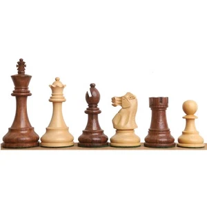 4.1" New Classic Staunton Wooden Chess Pieces Only Set -Weighted Golden Rosewood - Picture 1 of 12