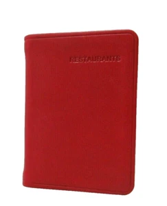 RESTAURANTS WINE NOTES Mini Notebook Leather Cover Post Miniatures Red - Picture 1 of 5