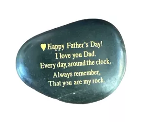 Feliz Día del Padre Regalo Único - Roca Grabada 'You Are My Rock' - Imagen 1 de 5