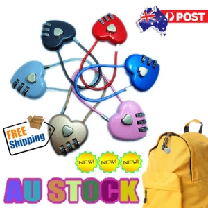Lovely Heart Shaped Design Combination Mini Padlock Password Lock Safety D7 - Picture 1 of 22