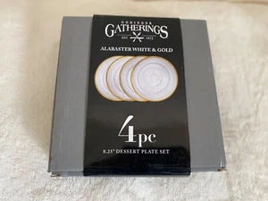 Godinger Gathering Alabaster Weiß & Gold 8,25" Wüste Teller Set - Bild 1 von 3
