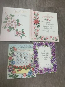 Vintage Grußkarten gestanzt Muttertag Blumen Gatto 50er Lot 4 - Bild 1 von 12