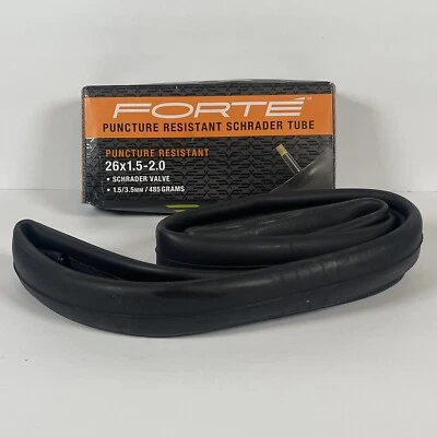 Forte Puncture Resistant Schrader Tube 26x 1.5-2.0 Schrader Valve 1.5/3.5mm 485g - Image 1 of 4