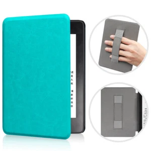 For Amazon Kindle 11th Gen 2022 Leather Case Magnetic Smart Cover w/ Hand Starp - Picture 1 of 18