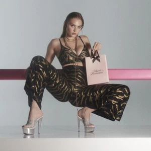 Agent Provocateur Genevieve Smoking schwarz gold Hose UK12 Large neu mit Etikett $ 1.295 - Bild 1 von 12