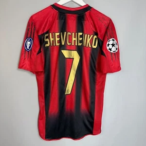 AC MILAN 2004 2005 HOME FOOTBALL SHIRT SOCCER JERSEY ADIDAS #7 SHEVCHENKO - Picture 1 of 8