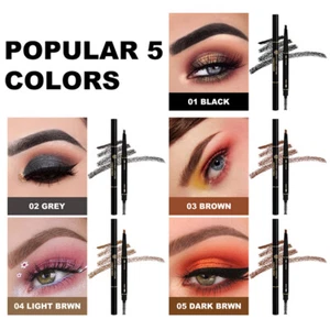 Rotating Eyebrow Pencil With Brush Waterproof Long Lasting Eyebrow Pen 5 Colors≠ - Picture 1 of 20