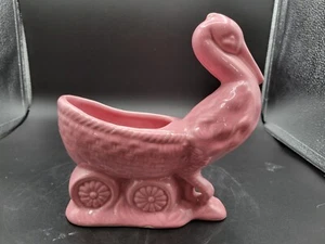 Vintage Roseville Succulent Flower Planter Stork Ohio Pottery RRP Co USA Pink - Picture 1 of 7