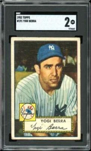 1952 Topps #191 Yogi Berra Yankees HOF SGC 2 GD Good - Picture 1 of 2