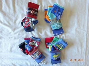 KIDS BABY BOYS 3 PAIR/PACK MIX ANKLE SOCKS UK 00 EUR-15 KIDS DESIGNS 0-6 Months - Picture 1 of 5