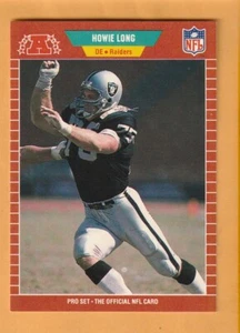 Howie Long Los Angeles Raiders 1989 Pro Set #186 HOF Villanova Wildcats - Foto 1 di 2