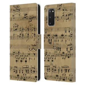 HEAD CASE DESIGNS MUSIC SHEETS LEATHER BOOK WALLET CASE FOR SAMSUNG PHONES 1 - Picture 1 of 9