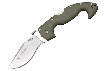 Cold Steel Knives Spartan Lockback 21STAA S35VN Stainless OD Green G10 - Image 1 of 2