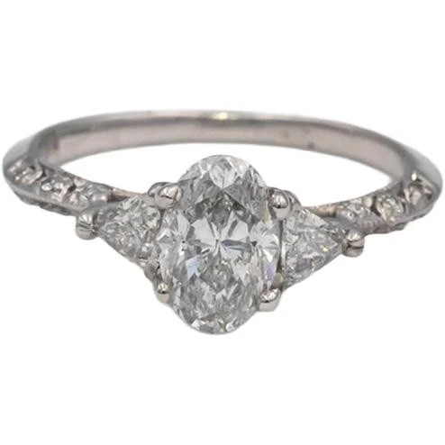 TACORI Platinum Diamond Engagement Wedding Ring 1.40CT w/ 1.05CT Center Size 6.5 Foto 1 de 4