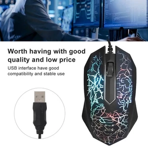 Optical Mouse Wired Professional Gaming For Lol Colorful Backlight Compute LS - Picture 1 of 19