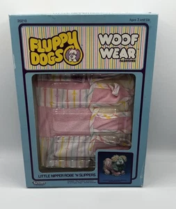 Vintage Fluppy Dogs Woof Wear Fashions Little Nipper Robe N Slippers Kenner - Picture 1 of 3