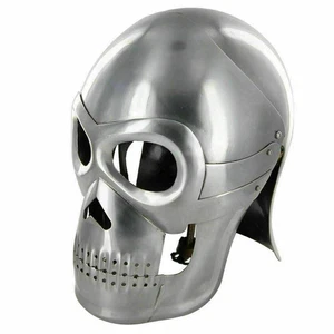 Mittelalter Totenkopf Kopf Helm Ritter Rüstung tragbar Skeletthelm - Bild 1 von 5