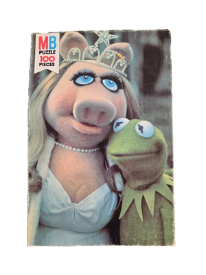 Puzzle LOS MUPPETS Vintage, ¡Sellado! 100 piezas Milton Bradley, Miss Piggy & Kermit Foto 1 de 4