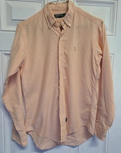 Camisa Polo Ralph Lauren Manga Larga Juvenil Talla (16) Salmón Cuello Abotonado - Imagen 1 de 10