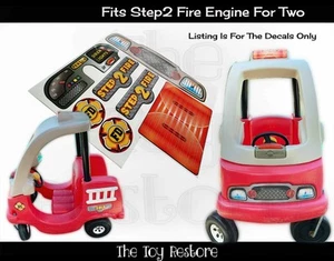 Toy Replacement Decals Stickers fits Step2 Fire Truck Engine for Two 2 Firetruc - Picture 1 of 6