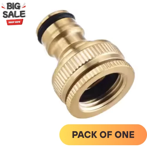 Brass Tap Connector Adaptor Universal Garden Tools Water Fit Hose Pipe Outdoor - Image 1 of 1