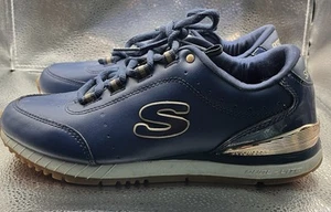 Skechers Womens Blue And Gold Sneakers Size 7 - Picture 1 of 11