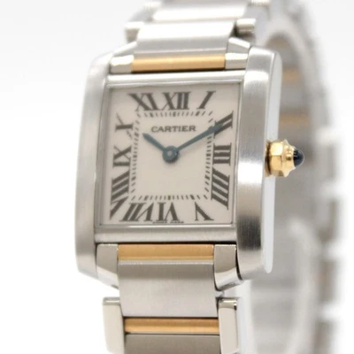 [NEAR MINT wBOX] CARTIER TANK Francaise 2384 Combi Qz Women's From JAPAN Y895 - image 1 of 4