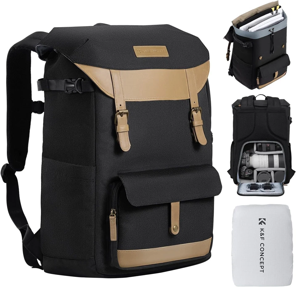 K&F CONCEPT Professional Cameras Bag DSLR Backpacks Storage for Photographers - Image 1 of 4