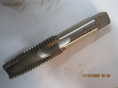 1-8 Carbon Steel HAND  Tap 1 INCH 8 THREADS RH 4 FLUTE - Image 1 of 2