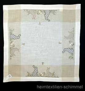 STICKEREI Tischdecke Mitteldecke Tischdeckchen OSTERN Decke Deckchen HASE 85x85 - Bild 1 von 2