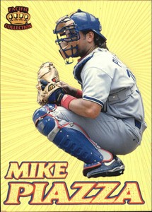 1995 Pacific Gold Prisms Los Angeles Dodgers Baseball Card #17 Mike Piazza