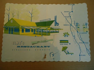 Elmo's Restaurant Placemat KINGSLAND GA - Bild 1 von 2