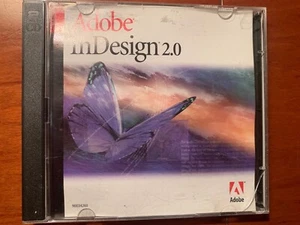 Adobe Indesign 2.0 for Mac Education Version Twin CD's with Serial Numbers - Photo 1/8