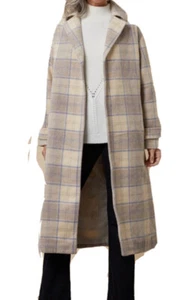 Wallis Women’s Beige Long Wrap  Winter Coat Size 12 RRP £119 BNWT - Picture 1 of 4