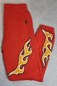EPTM Sweat Pants Flames Red Yellow Mens Size XS Sweats Perfect Example READ - Picture 1 of 6