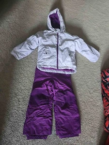 Columbia Youth Xxs (4-5) Jacket & Snow Pant 2-Pc Set Purple Girls - Picture 1 of 5
