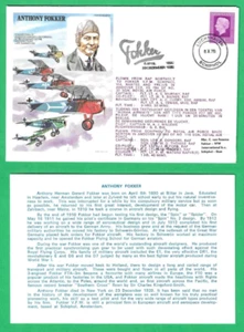 NEDERLAND ~ ANTHONY FOKKER COVER FIRST DAY COVER  ~ 6th OCT 1978 ~ SIGNED COVER - Picture 1 of 2