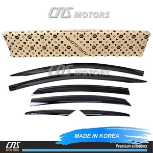 Smoked Window Sun Vent Visor Rain Guards 6pcs for 2019-2023 Kia Forte Sedan - Picture 1 of 7