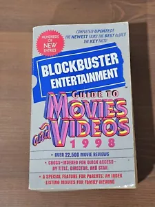 Blockbuster Entertainment Guide to Movies and Videos 1998 Paperback Vintage 90s - Picture 1 of 15