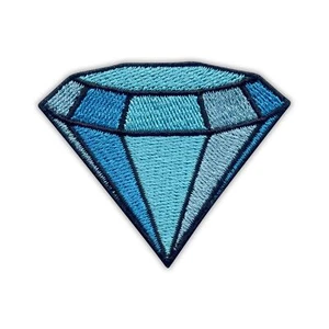Diamant, Funkeln - Türkis Aufnäher / Abzeichen Bestickt - Picture 1 of 1