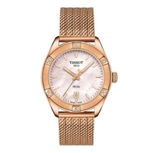 Tissot Women's PR 100 Swiss Made Quartz MOP Dial Bracelet Watch - Picture 1 of 2