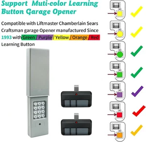 Universal Wireless Keypad KLIK2U-P2 and 893Max for LiftMaster Garage Door Opener - Picture 1 of 10