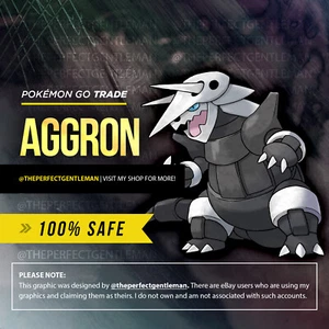 Aggron Pokemon #306 GO Gen 3 Hoenn 1700+ CP - Bild 1 von 4