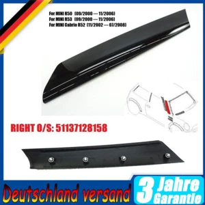 1x Für MINI Zierleiste Blende A-Säule R50 R52 R53 00-06 Vorne Rechts 51137128158 - Bild 1 von 16
