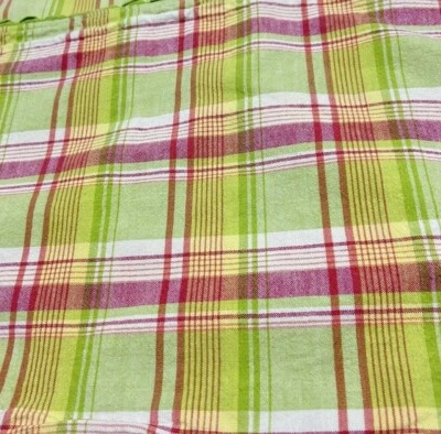 Placemats Tag Brand Chicago Plaid Pink Green Yellow Scallops - Image 1 of 4